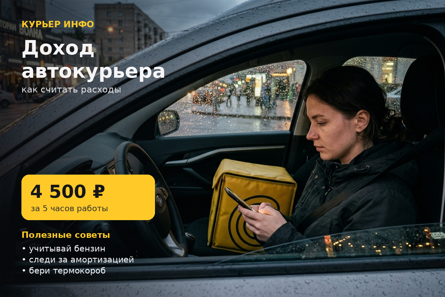 Автокурьер Яндекс Еды: когда автомобиль действительно окупается