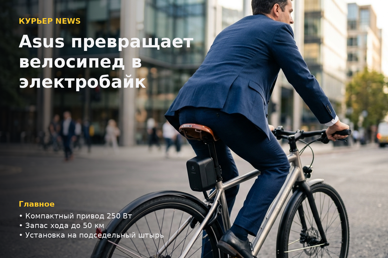 Asus Oxiis E250G1: преврати свой велосипед в электровелосипед за 5 минут